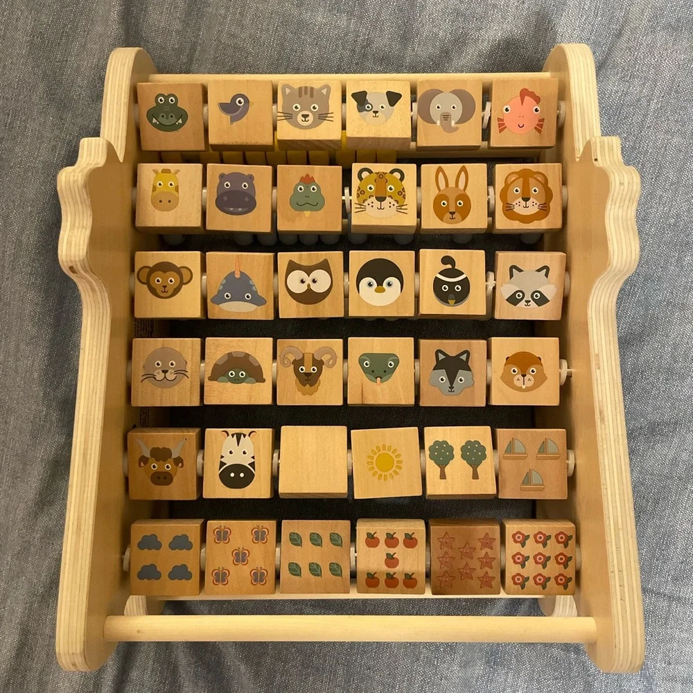 Moover Wooden Animal, ABCs, & Counting Blocks Toy